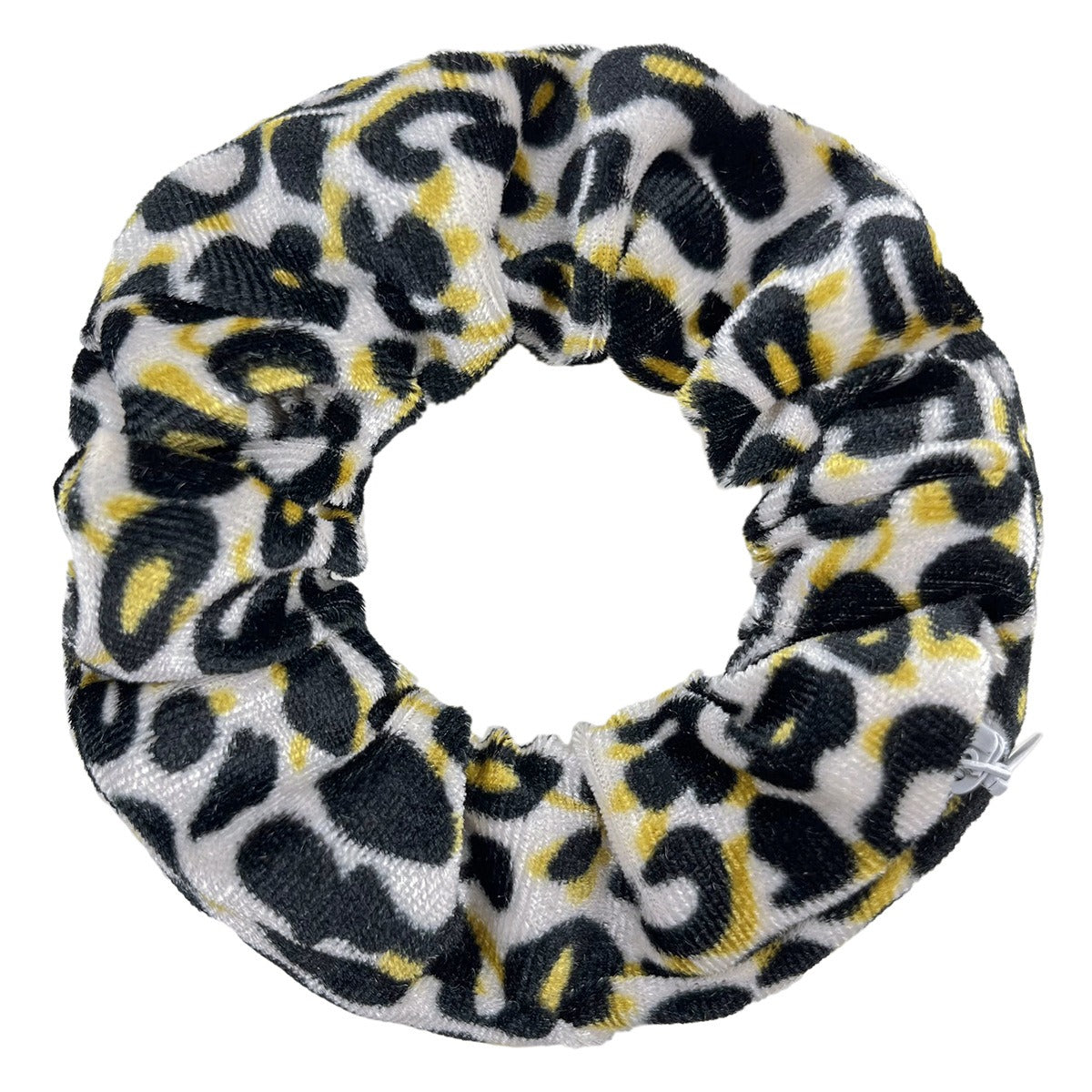 VELVET Zipper Leopard Scrunchies Large Intestine Hair Ring Chiffon Printing Elastic Rubber Band Hair Ring Rope Tie