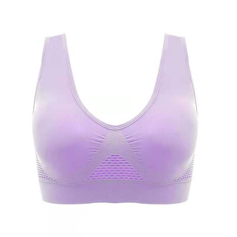 Women's Sport Bra with Mesh Hollow Vent and No Steel Ring for Yoga and Sports - Womenswear, Everyday