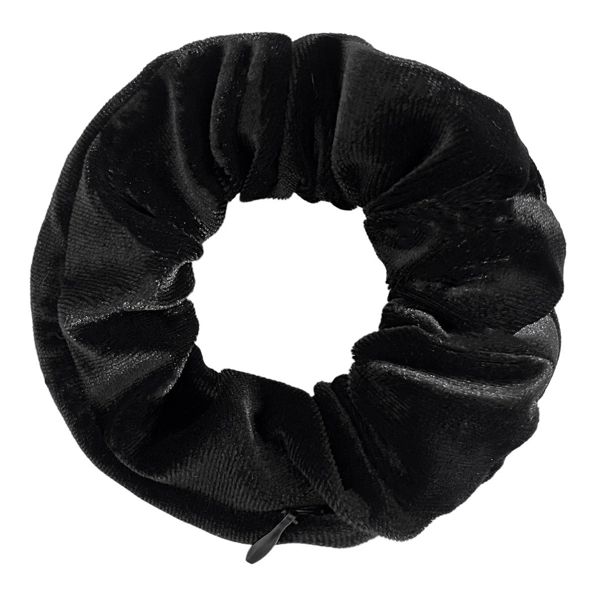 VELVET Zipper Leopard Scrunchies Large Intestine Hair Ring Chiffon Printing Elastic Rubber Band Hair Ring Rope Tie