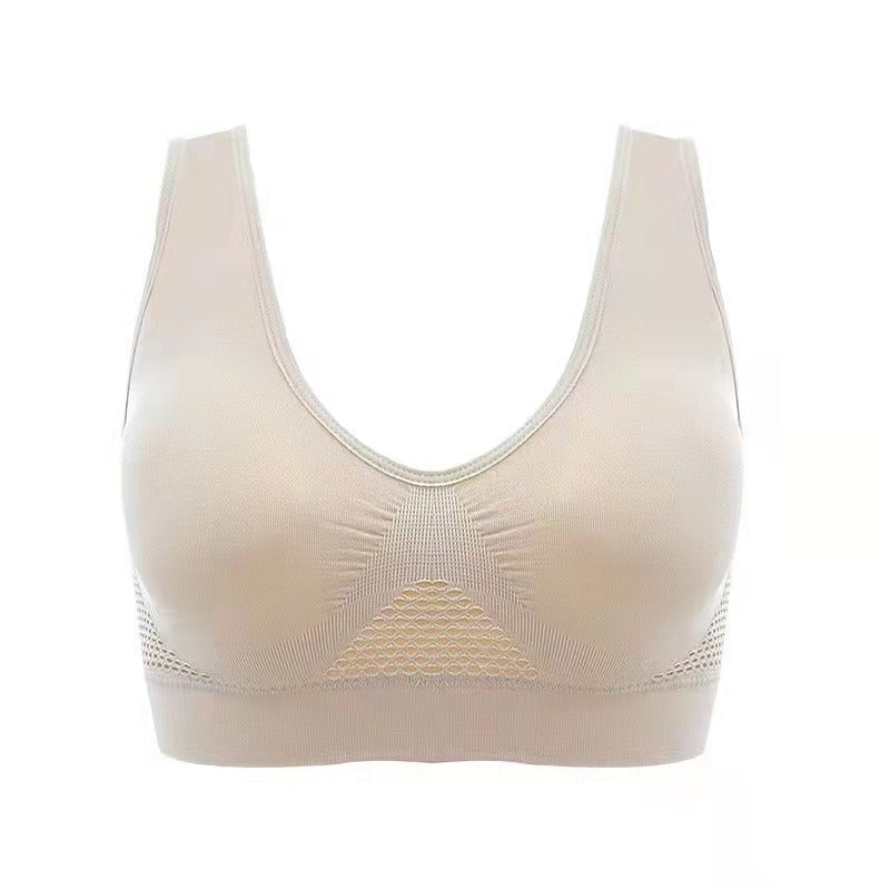 Women's Sport Bra with Mesh Hollow Vent and No Steel Ring for Yoga and Sports - Womenswear, Everyday