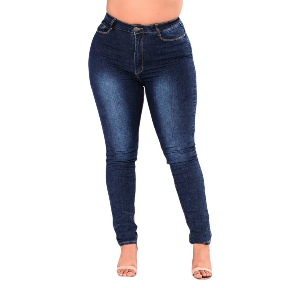 Women's Plus Size High-Waisted Stretch Denim Jeans with Tummy Control - Womenswear, Bottom